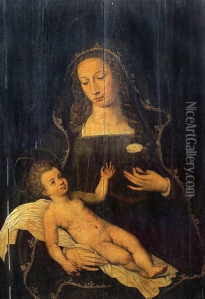 La Vierge A L'enfant Oil Painting - Bernaert (Barend) van Orley
