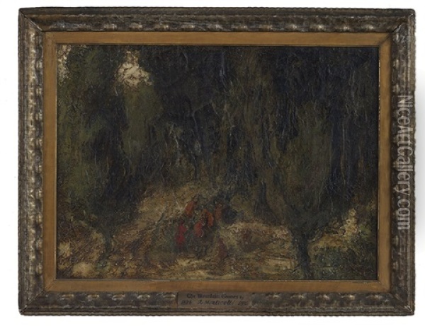 Romantic Fantasy Oil Painting - Adolphe Monticelli