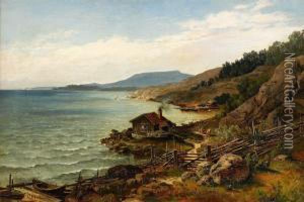 Kustlandskap Oil Painting - Josefina Holmlund