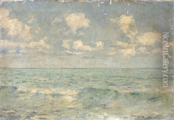 Marine Oil Painting - Leon Gustave Ravanne