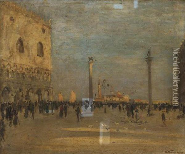 Piazza San Marco, Venezia Oil Painting - Alessandro Altamura