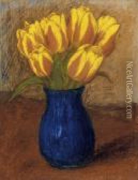 Tulips Oil Painting - Jozsef Rippl-Ronai