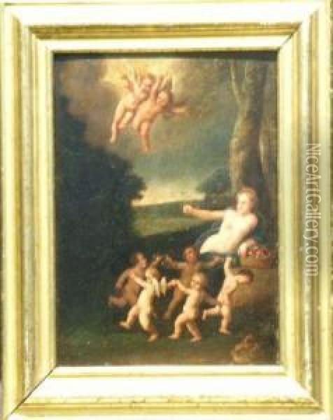 Flora And Putti Oil Painting - Gerard Hoet