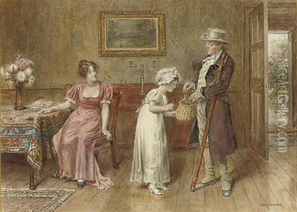 Bringing Home The Catch Oil Painting - George Goodwin Kilburne
