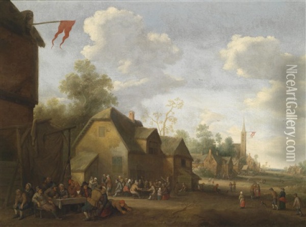 Ein Dorfliches Fest Oil Painting - Joost Cornelisz. Droochsloot