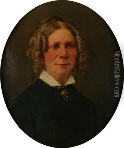 Portrait Of A Woman Oil Painting - Hendrik De Pondt