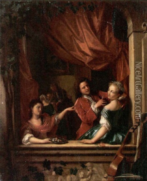 Die Musikpause Oil Painting - Philip van Dyk