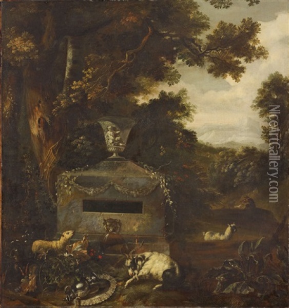 Landschaft Mit Romischer Grabstatte Oil Painting - Abraham Jansz. Begeyn
