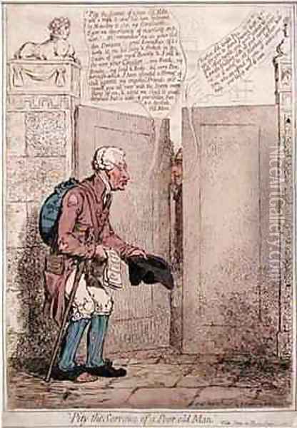 Pity the Sorrows of a Poor Old Man Oil Painting - James Gillray