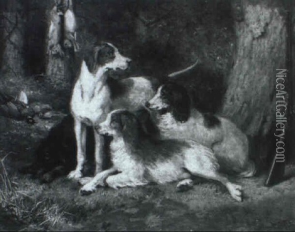 Hunting Dogs Oil Painting - Harry Bainbridge McCarter