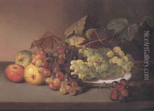 Grapes And Apples 1825 31 Oil Painting - James Peale