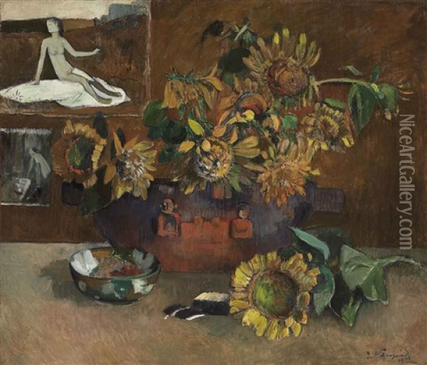 Nature Morte A L'esperance Oil Painting - Paul Gauguin