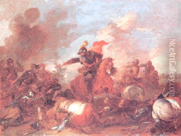Escena De Batalla Oil Painting - Jacques Courtois