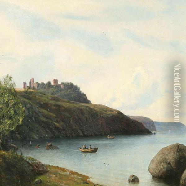 Coastal Scene Frombornholm Island, Denmark Oil Painting - Georg Emil Libert