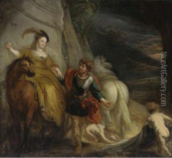 Dido And Aeneas Oil Painting - Theodor Van Thulden