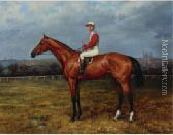 St. Maclou, Winner Of The Lincolnshire Handicap, Lincoln Oil Painting - G.D. Giles