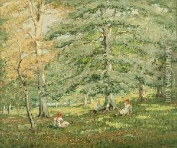 The Green Wood Oil Painting - George Ii Graham