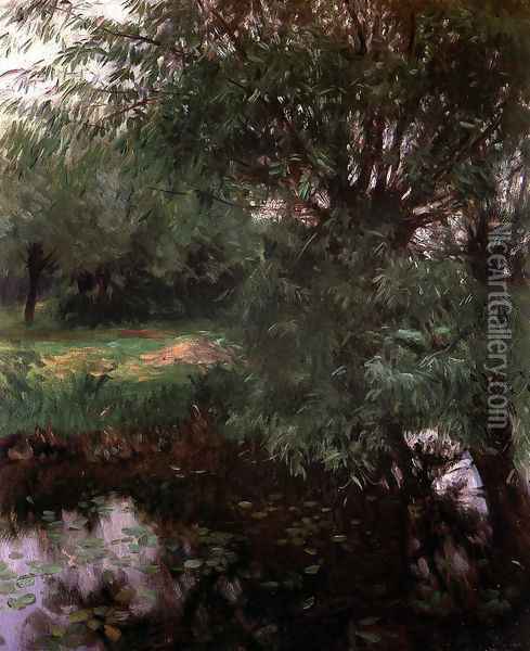 A Backwater at Wargrave Oil Painting - John Singer Sargent