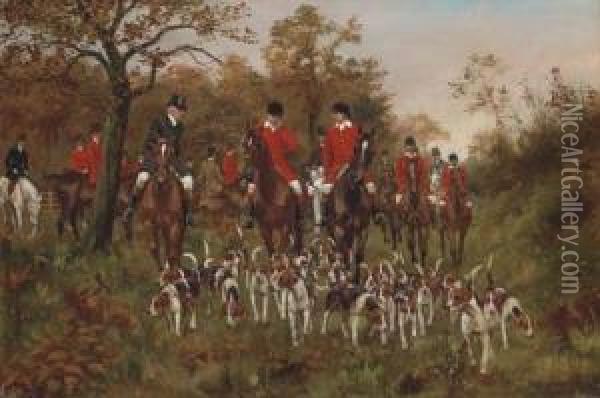 The Pytchley Hunt Oil Painting - George Derville Rowlandson