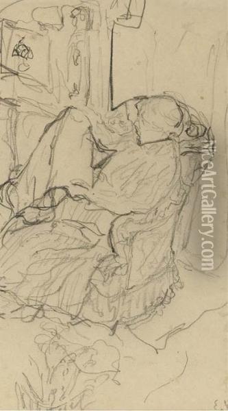 Femme Dans Un Fauteuil Oil Painting - Jean-Edouard Vuillard