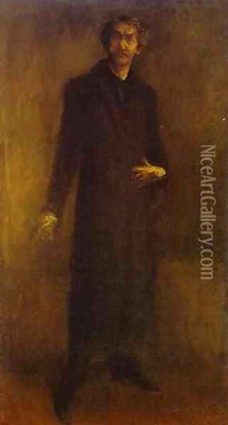 Brown And Gold (Self Portrait) 1895-1900 Oil Painting - James Abbott McNeill Whistler