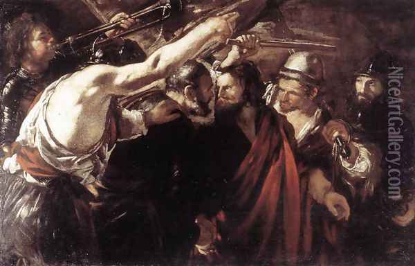 Parting of Sts Peter and Paul Led to Martyrdom 1625-26 Oil Painting - Giovanni Serodine