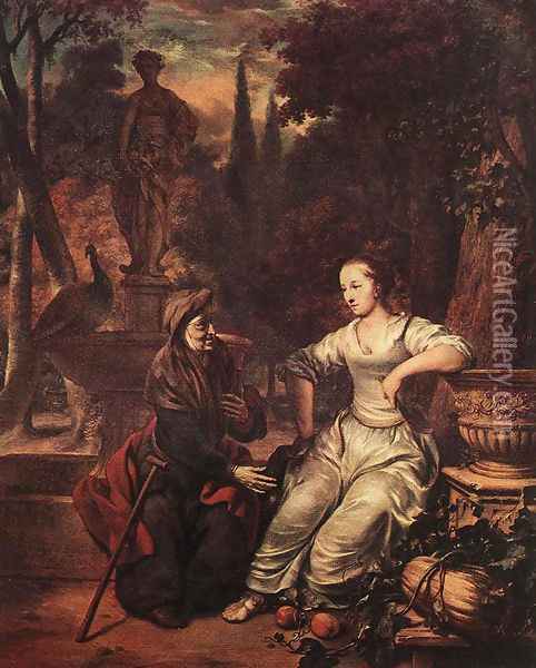 Vertumnus and Pomona 1669 Oil Painting - Gerbrand Van Den Eeckhout