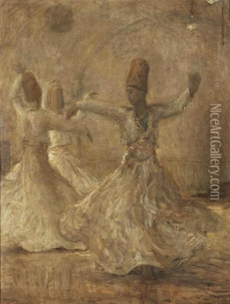 Dansende Derwishen Oil Painting - Marius Bauer