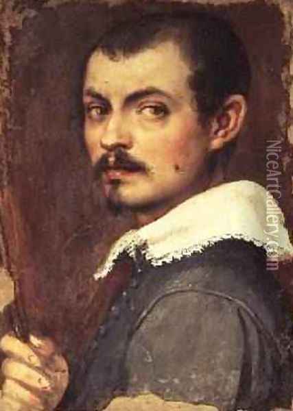 Self Portrait Oil Painting - Giovanni Giovanni da San (Mannozzi)