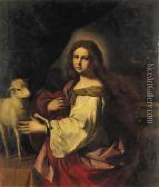 Sant'agnese Oil Painting - Guercino