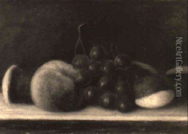 Still Life With Fruit And Cake Oil Painting - George Henry Durrie