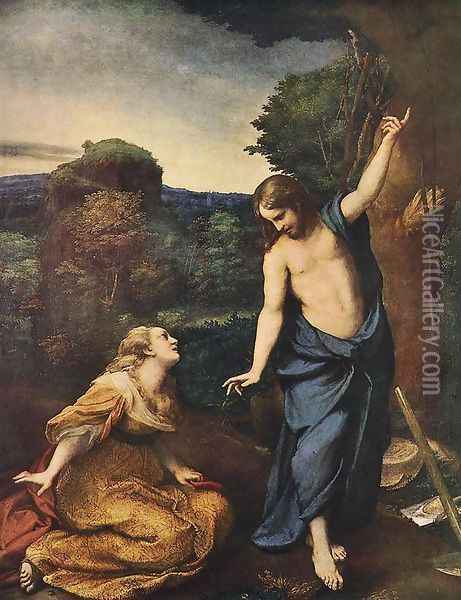 Noli Me Tangere, c.1534 Oil Painting - Antonio Allegri da Correggio