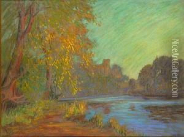 The Effects Of Autumn, With Edmond Castle In The Distance Oil Painting - William Samuel Horton