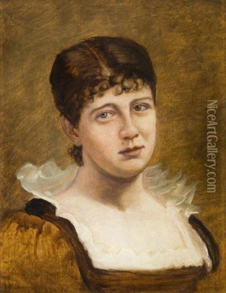 Damenbildnis Oil Painting - Franz von Lenbach