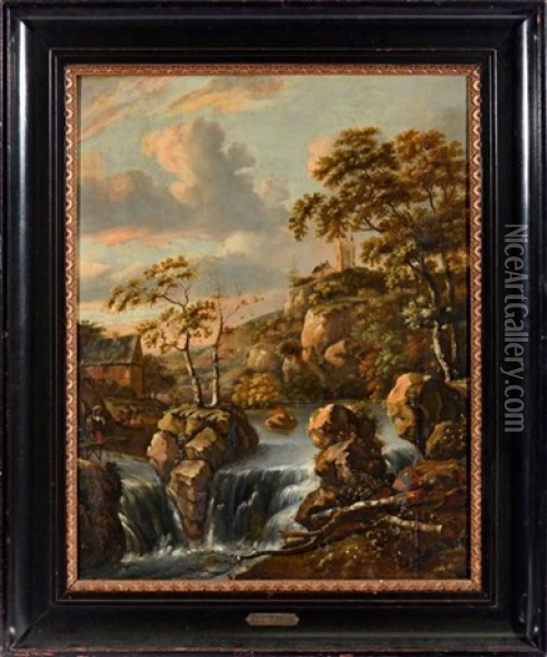 Paysage De Cascade Oil Painting - Jacob Van Ruisdael