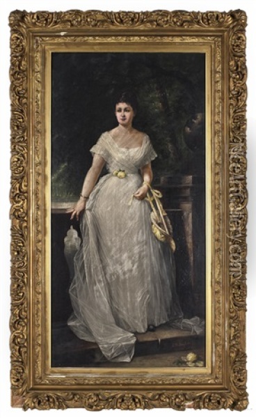 Portrait Of A Woman Oil Painting - Annie M. Snyder