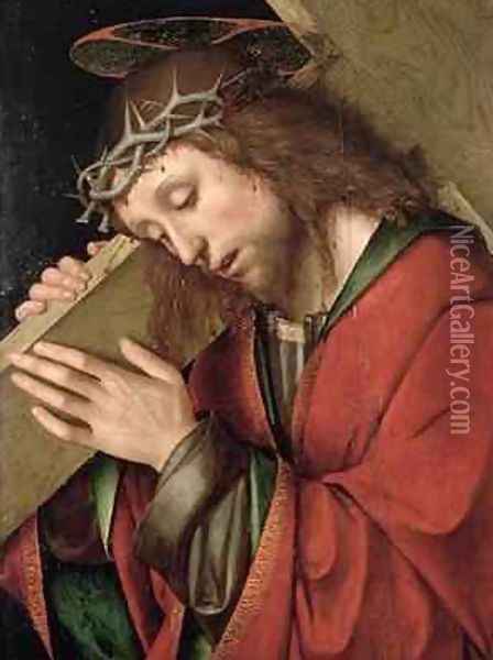 Christ carrying the Cross Oil Painting - Gian Francesco de Maineri