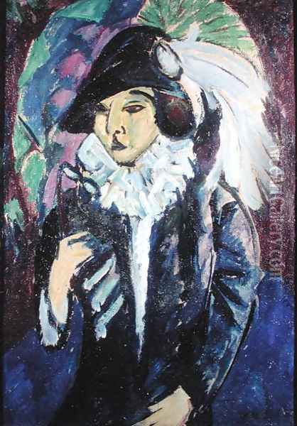 Lady in the Park Oil Painting - Ernst Ludwig Kirchner