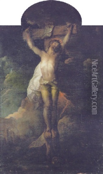 Le Christ En Croix Oil Painting - Charles de La Fosse