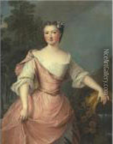 Portrait Of A Lady Oil Painting - Pierre Gobert