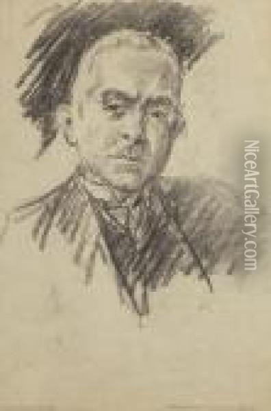 Portrait Prof. Dr. Gustav Von Bergmann Oil Painting - Max Liebermann