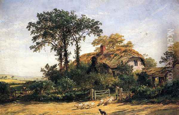 The Cottage of the Dairyman's Daughter Oil Painting - Jasper Francis Cropsey