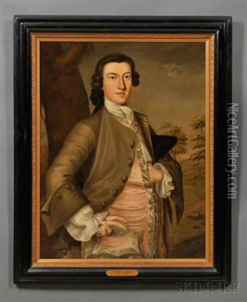 Portrait Of Thomas Child (1730-1787) Oil Painting - John Greenwood