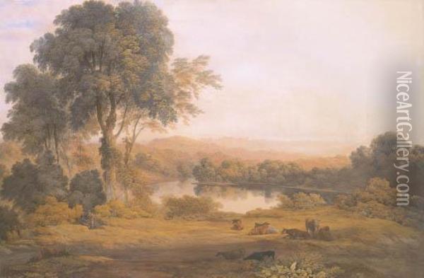 Windsor Castle Oil Painting - John Glover