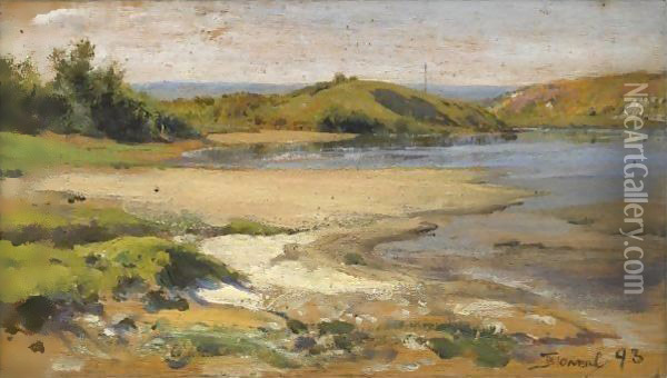 River Landscape 2 Oil Painting - Vasily Polenov