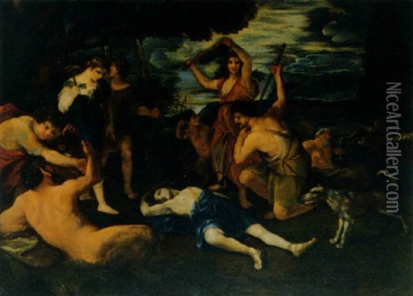 Der Tod Des Orpheus Oil Painting - Andrea Camassei