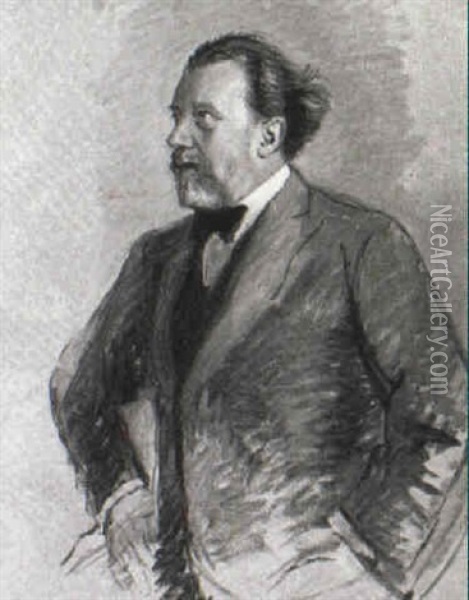 Portrait Of Sir Henrywood Oil Painting - William (Sir) Rothenstein
