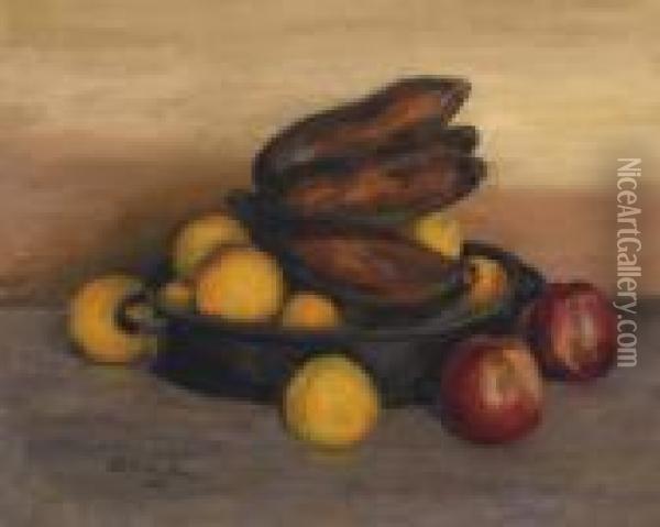 Still Life With Red Bananas Oil Painting - Walt Kuhn