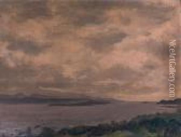 Where The Kenmare River Joins The Sea Oil Painting - John Lavery