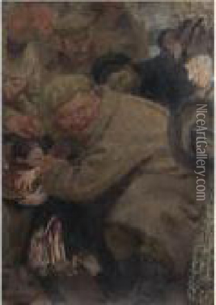 Bolsheviks Oil Painting - Ilya Efimovich Efimovich Repin